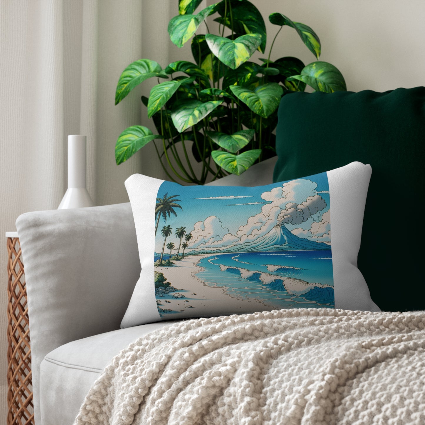 Spun Polyester Lumbar Pillow